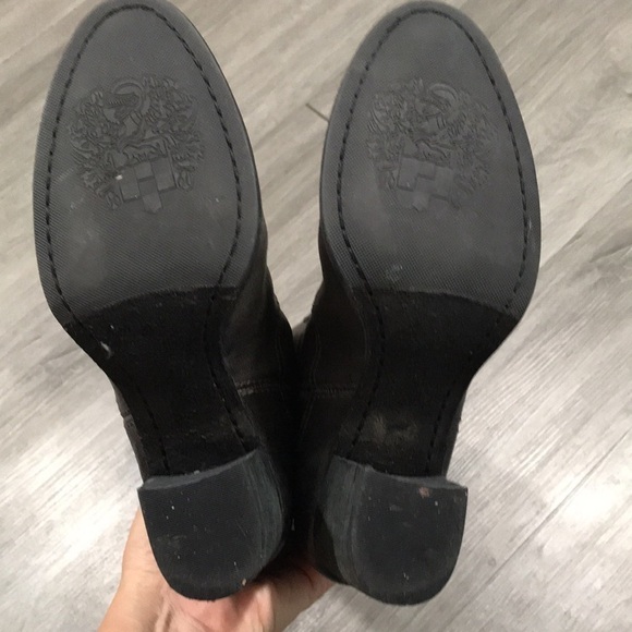 Vince Camuto Gray Burnished Leather Gettila Tall Round Toe Boots size 7.5 - Picture 7 of 8